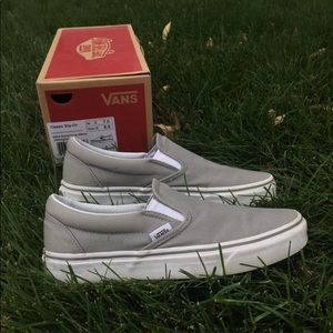 Woman’s Grey Slip-On Vans // size 8.5